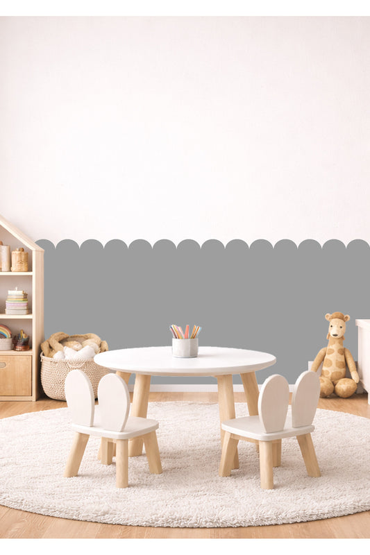 Oval Kavisli Duvar Panel Kaplama Folyosu Sticker Seti - Renk-9