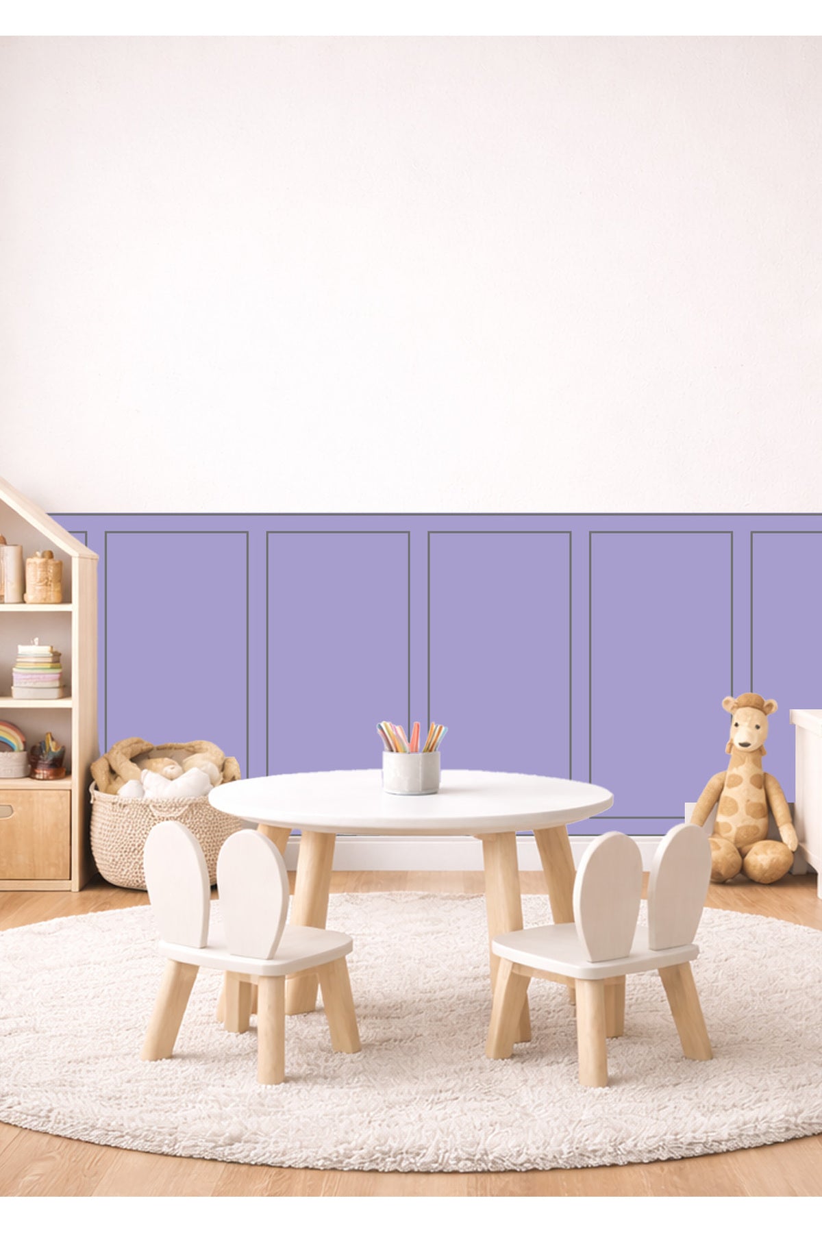 Klasik Çerçeve Desenli Panel Duvar Kaplama Folyosu Sticker Seti - Renk-10