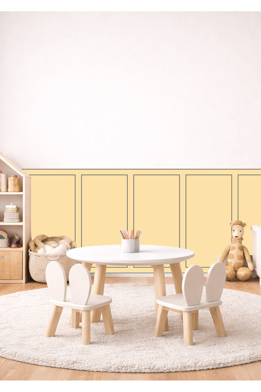Klasik Çerçeve Desenli Panel Duvar Kaplama Folyosu Sticker Seti - Renk-4