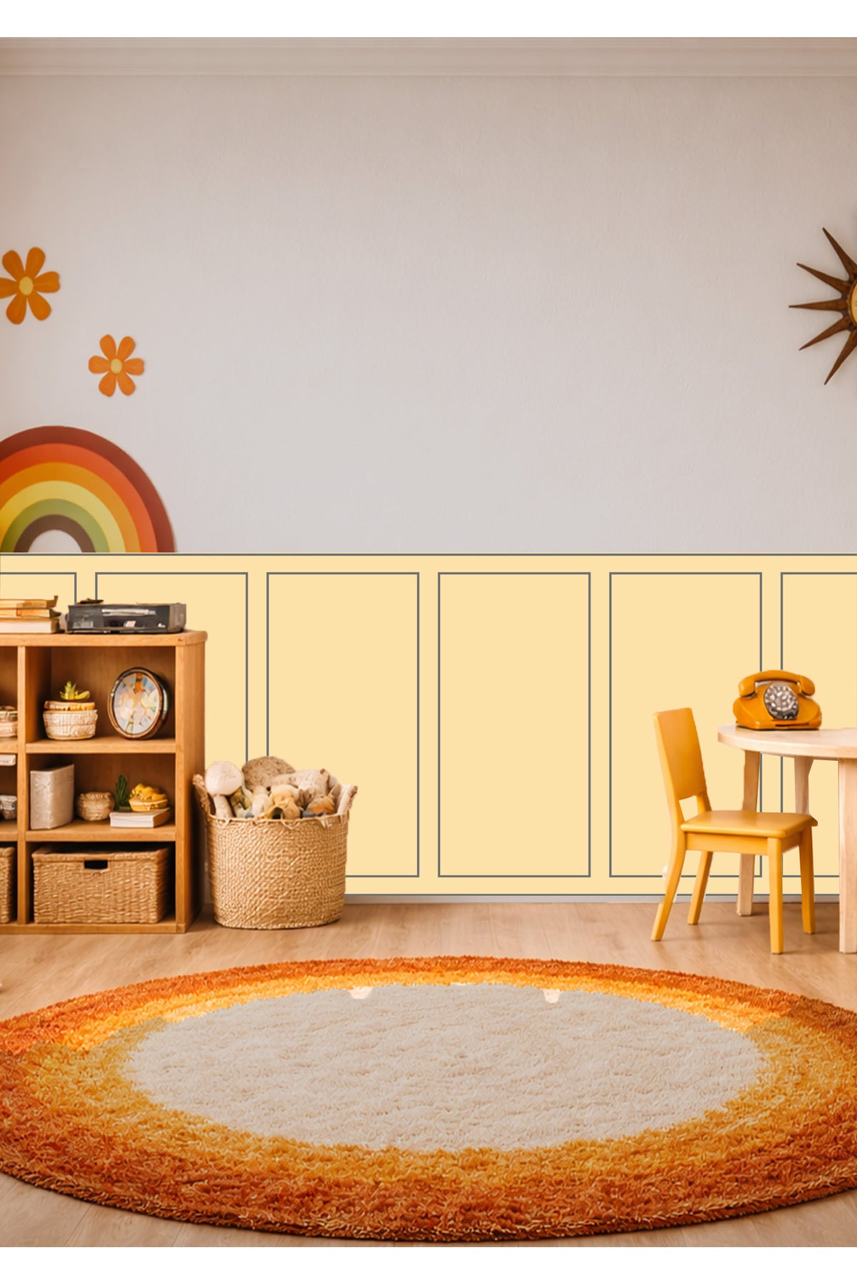 Klasik Çerçeve Desenli Panel Duvar Kaplama Folyosu Sticker Seti - Renk-4