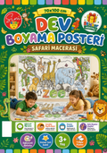 Dev Boyama Posteri–Eğlenceli Tatil Aktiviteleri Sticker Hediyeli ! Safari Tema