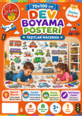 Dev Boyama Posteri – Eğlenceli Tatil Aktiviteleri üstelik Sticker Hediyeli ! Taşıtlar Tema