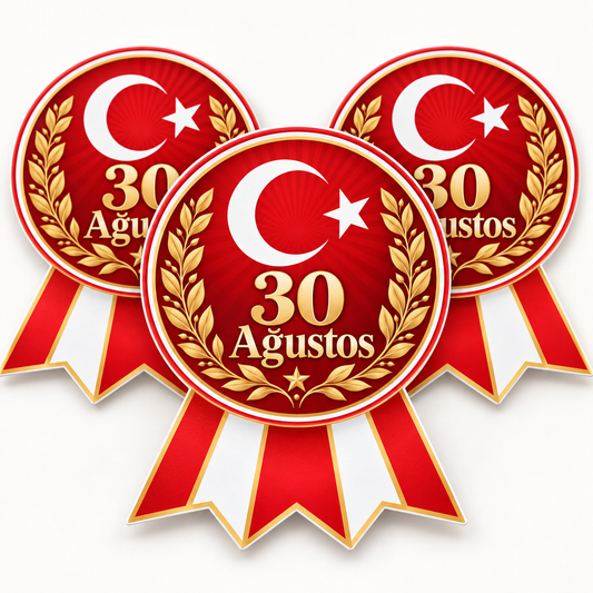 30 Ağustos Zafer Bayramı karton kokart tasarım görseli