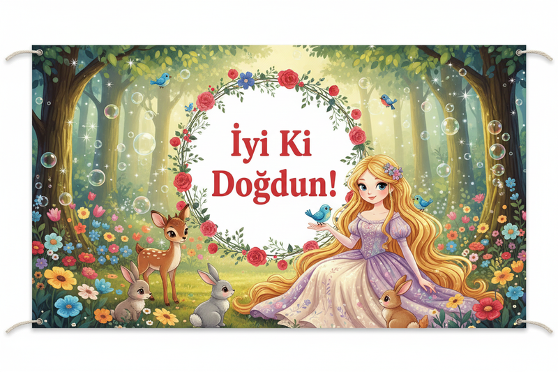 Özgün Prenses Doğum Günü Afişi